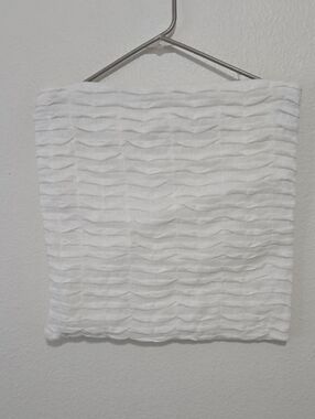 Ethan Allen White‎ Layered Wave Accent Pillow Cover
